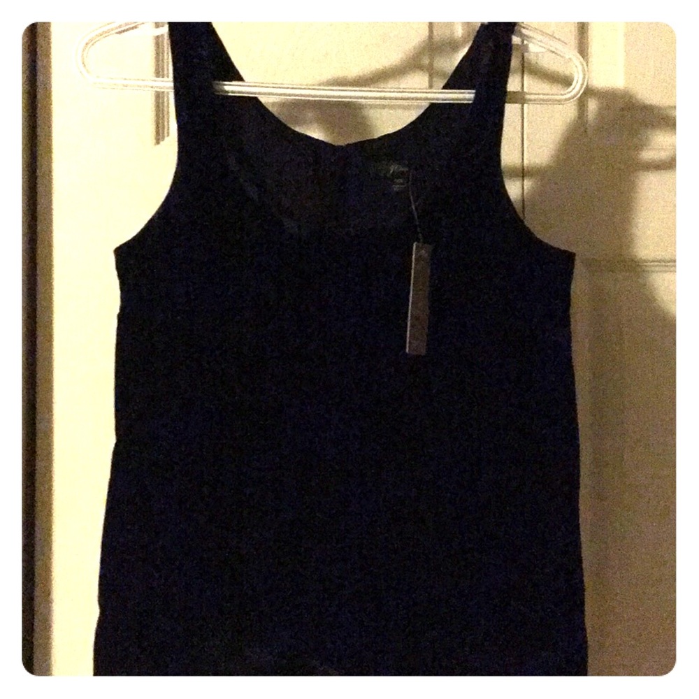 J. Crew black velvet tank